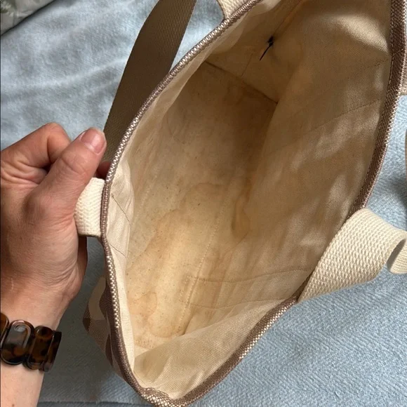 Loeffler Randall Gingham Beige and Brown Tote Bag - Picture 5 of 5